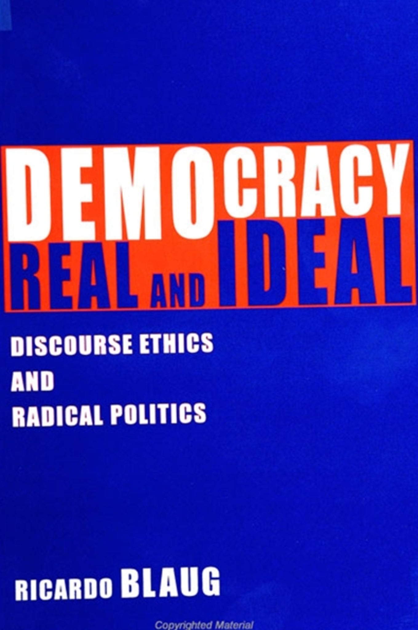 Cover image for Democracy, Real and Ideal ISBN 9780791441084